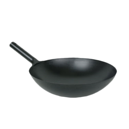 Thunder Group IRJWC002 16" Dia. Steel 1 Handle Japanese Jin-Ping Wok