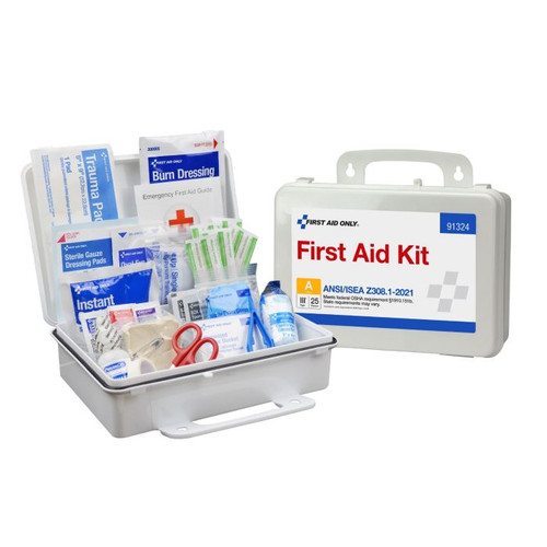First Aid Only 91324 25 Persons ANSI A Plastic First Aid Kit
