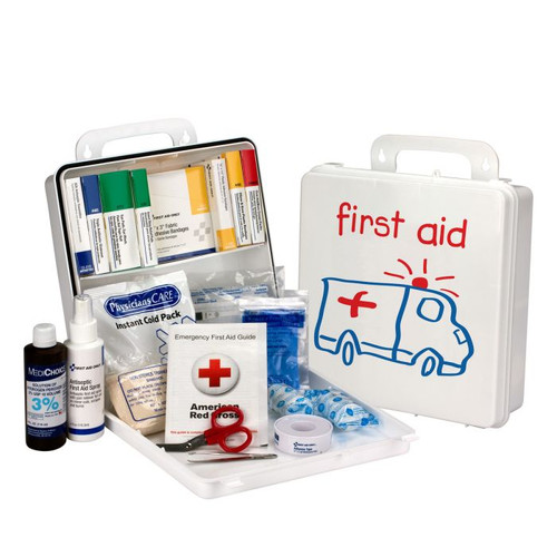 First Aid Only 712004 Plastic Case Pediatric 25 Persons First Aid Kit