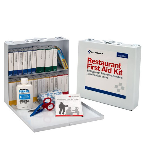 First Aid Only 260-U/FAO 75 Persons Metal Case Restaurant First Aid Kit