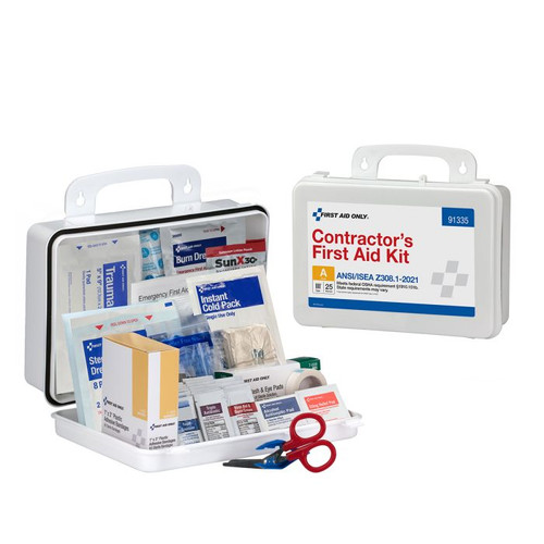 First Aid Only 91335 25 Persons ANSI A Contractor Plastic First Aid Kit