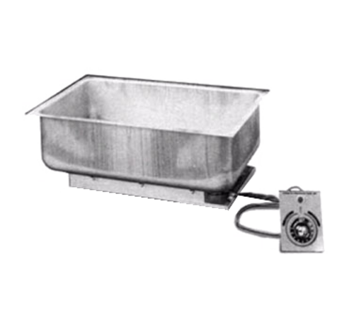 APW Wyott BM-30D 13.63" W Aluminized Steel Built-In Hot Food Well Unit with Drain - 120 Volts