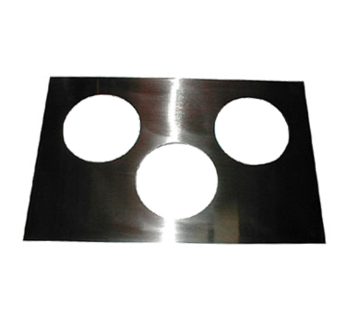 APW Wyott 14886 (3) 6.5" Holes Stainless Steel Round Adapter Plate