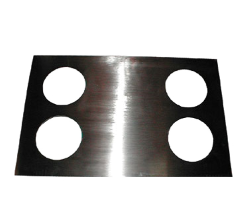 APW Wyott 14890 (4) 5" Holes Stainless Steel Round Adapter Plate