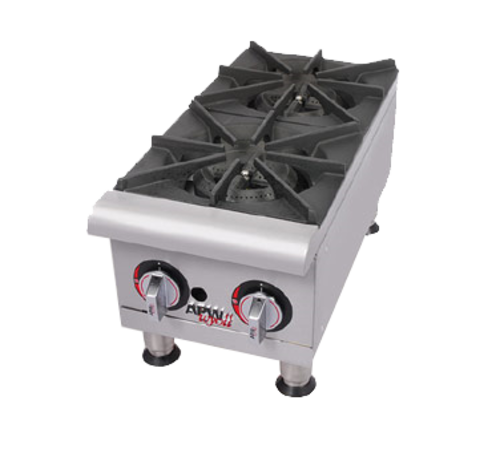 APW Wyott GHP-2S-NG 12" W Stainless Steel Natural Gas Countertop Workline Hotplate - 44,000 BTU