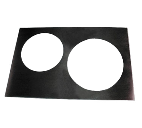 APW Wyott 14880 8.5" Hole and (1) 10.5" Hole Stainless Steel Round Adapter Plate