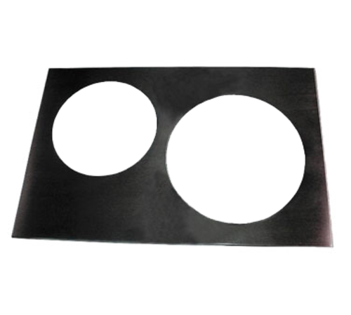 APW Wyott 14880 8.5" Hole and (1) 10.5" Hole Stainless Steel Round Adapter Plate