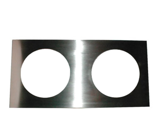 APW Wyott 56639 (2) 11 Qt. Inset Holes Stainless Steel Round Adapter Plate