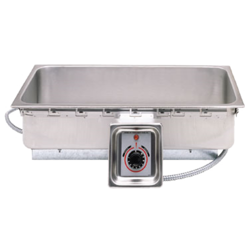APW Wyott TM-43DULS Stainless Steel Drop-In 12" x 27" Well Food Warmer with Drain - 120 Volts