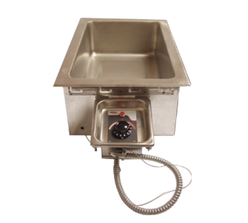 APW Wyott HFW-43DS 14.75" W Stainless Steel Drop-In Hot Food Well Unit with Drain - 208 Volts