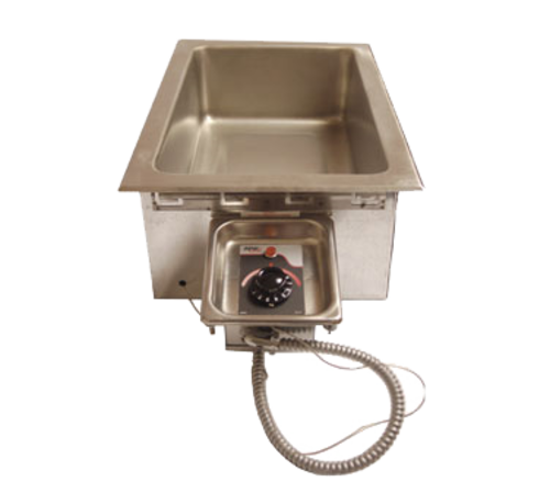 APW Wyott HFW-43DS 14.75" W Stainless Steel Drop-In Hot Food Well Unit with Drain - 208 Volts