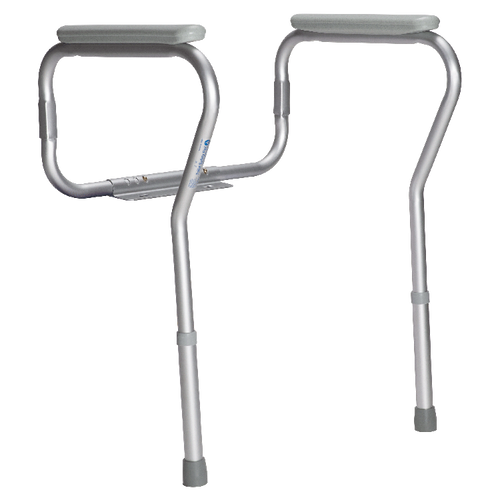 Dynarex DY10352-4 Silver Adjustable Height Toilet Safety Rail (Case of 4)