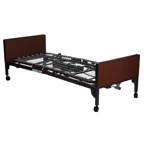 Dynarex DY10400-HRFM Full Electric Homecare Bed with Half Rail and Foam Homecare Matt