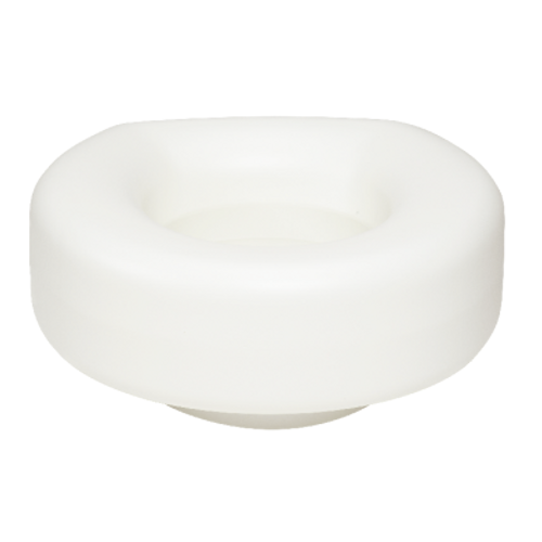Dynarex DY10362 White Molded Raised Plastic Toilet Seat