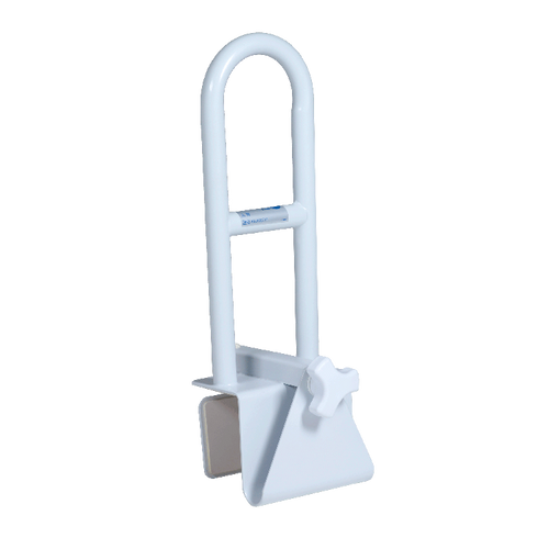 Dynarex DY10342 White Adjustable Height Clamp-On Tub Rail