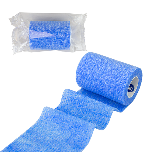 Dynarex DY3324 4" X 5 yds Blue Self-Adherent Latex Free Sensi Wrap (Case of 18)