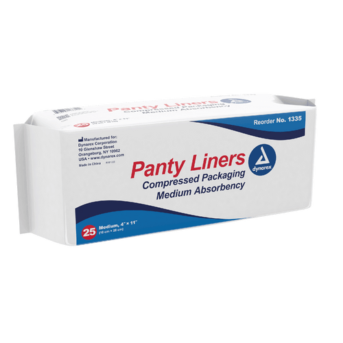 Dynacare 1335 4" x 11" Panty Liners Sq End with Adhesive Tab (Case of 250)