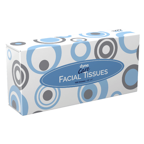 DynaCare 1308 8" x 7" Facial Tissues (Case of 3000)