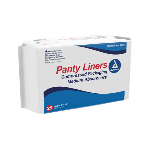 Dynacare 1336 6" x 17" Panty Liners with Adhesive Tab (Case of 250)