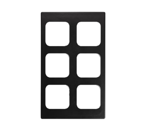 Vollrath 8244318 21.13" W x 12.75" D Solid Black Color (6) 40003 Plastic Decorative Pans Miramar Template