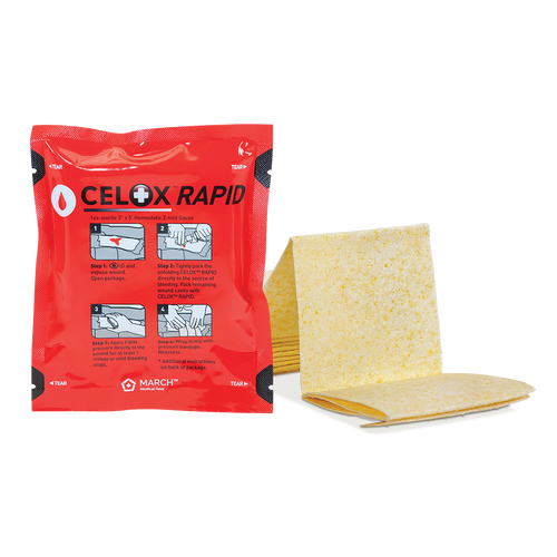 TacMed Solutions TMCEL-R Celox Z-Fold Rapid (March) (Case of 100)