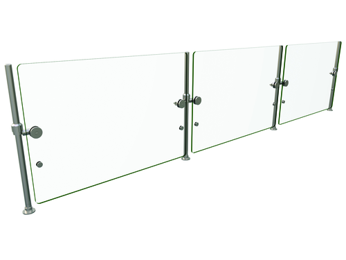 Hatco ORBIT100-108 108" W x 18" H x 2.2" D Stainless Steel Single-Sided Full-Service Flav-R-Shield ORBIT100 Food Shield