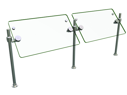 Hatco ORBIT360-48 48" W x 23" H x 14" D Stainless Steel Single-Sided Self-Service Flav-R-Shield ORBIT360 Food Shield