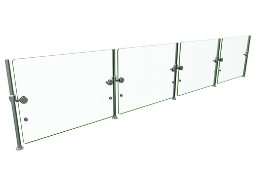 Hatco ORBIT100-132 132" W x 18" H x 2.2" D Stainless Steel Single-Sided Full-Service Flav-R-Shield ORBIT100 Food Shield