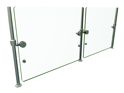 Hatco ORBIT100-60 60" W x 18" H x 2.2" D Stainless Steel Single-Sided Full-Service Flav-R-Shield ORBIT100 Food Shield