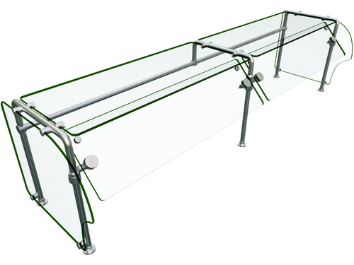 Hatco ES90-84 84" W x 26.63" H x 18" D Stainless Steel Self-Service Flav-R-Shield ES90 Food Shield