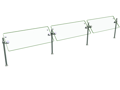 Hatco ORBIT360-108 108" W x 23" H x 14" D Stainless Steel Single-Sided Self-Service Flav-R-Shield ORBIT360 Food Shield