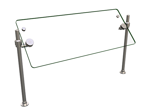 Hatco ORBIT360-36 36" W x 23" H x 14" D Stainless Steel Single-Sided Self-Service Flav-R-Shield ORBIT360 Food Shield