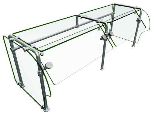Hatco ES90-60 60" W x 24.63" H x 18" D Stainless Steel Self-Service Flav-R-Shield ES90 Food Shield