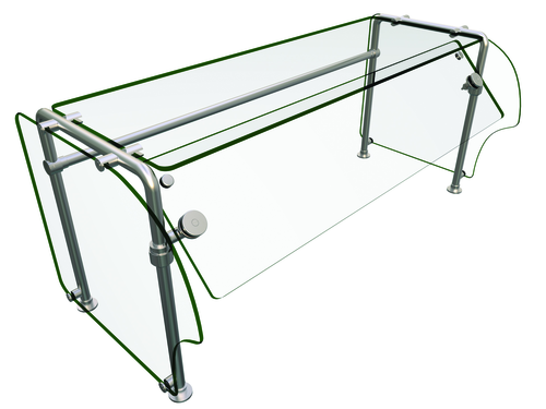 Hatco ES90-48 48" W x 23.63" H x 18" D Stainless Steel Self-Service Flav-R-Shield ES90 Food Shield