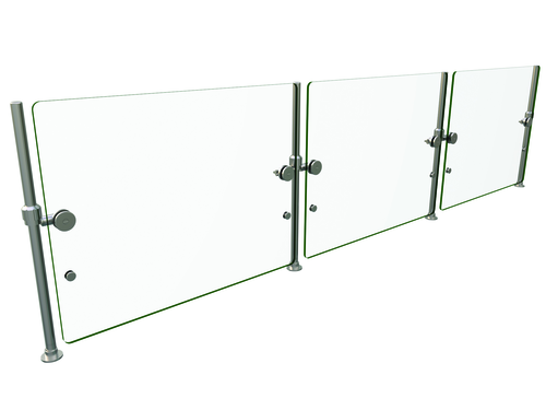 Hatco ORBIT100-96 96" W x 18" H x 2.2" D Stainless Steel Single-Sided Full-Service Flav-R-Shield ORBIT100 Food Shield