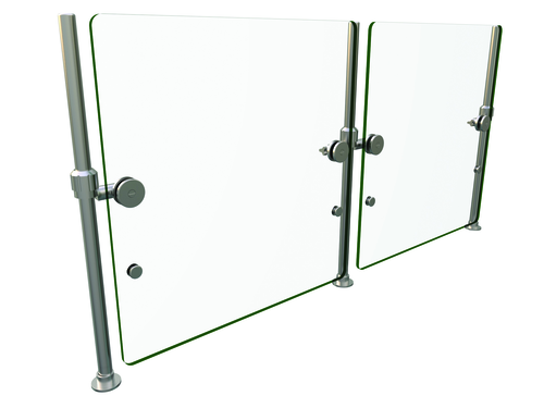 Hatco ORBIT100-48 48" W x 18" H x 2.2" D Stainless Steel Single-Sided Full-Service Flav-R-Shield ORBIT100 Food Shield
