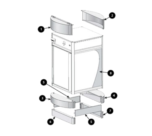 Hatco FSD-INSET1 Two Crescent Inset Panels for FSD Models