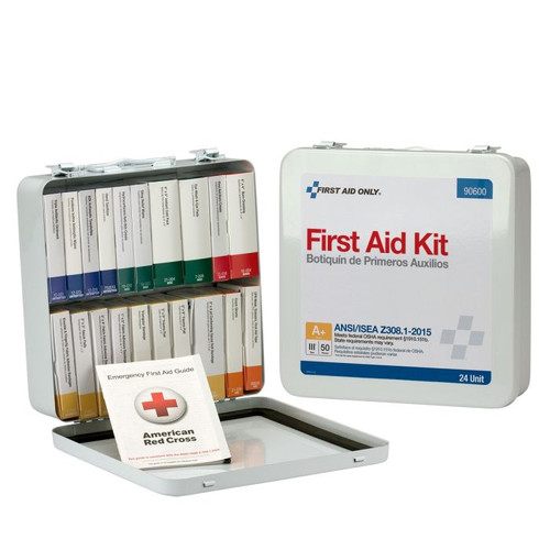 First Aid Only 90600 50 Person ANSI Compliant Unitized Metal First Aid Kit