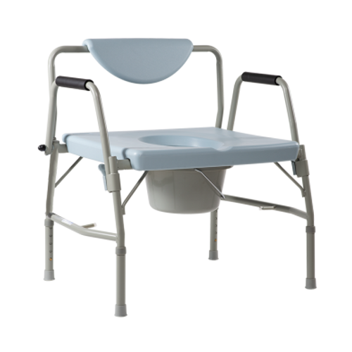 Bari+Max 10375 Bariatric Drop Arm Commode Steel 1/cs