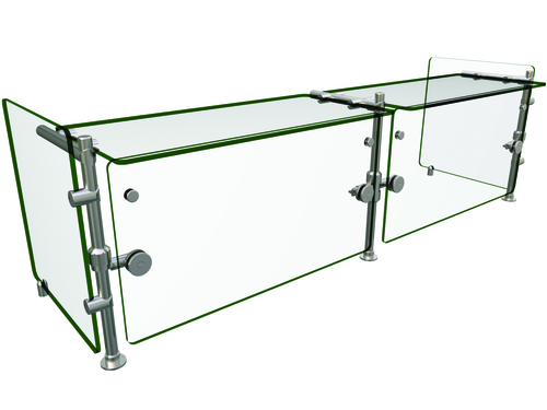 Hatco ORBIT900-06024 60" W Stainless Steel Full Service Flav-R-Shield ORBIT900 Food Shield