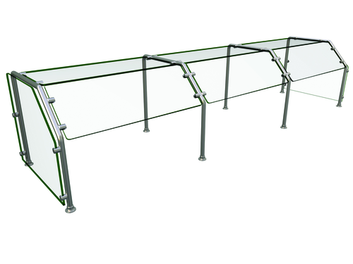 Hatco ES29-96 96" W 3 Bays Stainless Steel Self Service Flav-R-Shield ES31 Food Shield