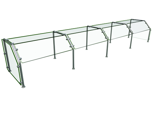 Hatco ES29-132 132" W 4 Bays Stainless Steel Self Service Flav-R-Shield ES31 Food Shield