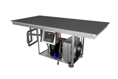 Hatco CSBFP-36-F 36" W x 15.5" D Aluminum Built-In Flush Top Electronic Cold Shelf - 120 Volts