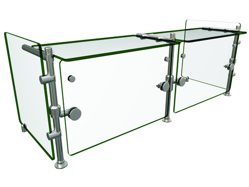 Hatco ORBIT900-04824 48" W Stainless Steel Full Service Flav-R-Shield ORBIT900 Food Shield