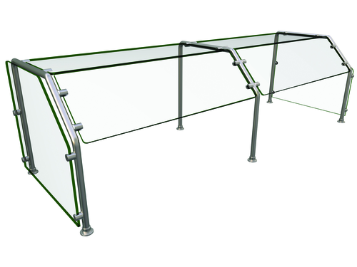 Hatco ES29-72 72" W 2 Bays Stainless Steel Self Service Flav-R-Shield ES31 Food Shield