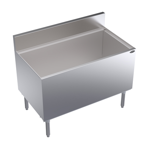 Krowne KR24-42DP-10 212 Lbs. Stainless Steel Royal Series Underbar Ice Bin and Cocktail Unit