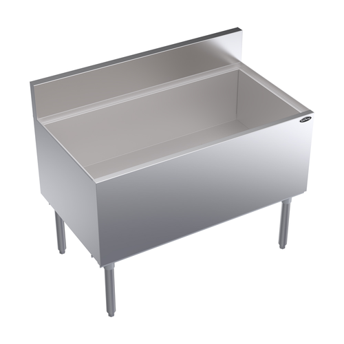 Krowne KR24-42-10 161 Lbs. Stainless Steel Royal Series Underbar Ice Bin and Cocktail Unit