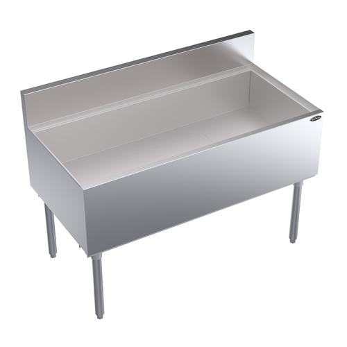 Krowne KR24-48 184 Lbs. Stainless Steel Royal Series Underbar Ice Bin and Cocktail Unit