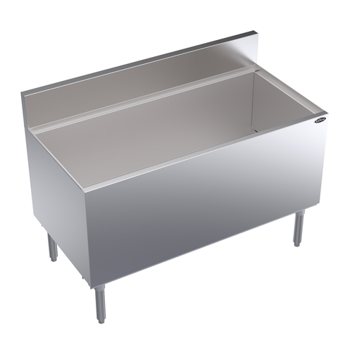 Krowne KR24-48DP-10 242 Lbs. Stainless Steel Royal Series Underbar Ice Bin and Cocktail Unit