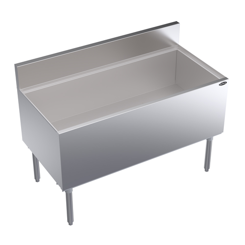 Krowne KR24-48-10 184 Lbs. Stainless Steel Royal Series Underbar Ice Bin and Cocktail Unit
